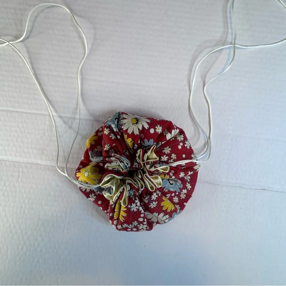 Fabric Jewelry & Makeup Pouch | Floral Drawstring Travel Holder